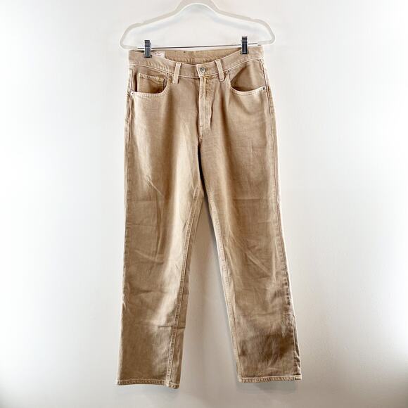 GAP '90s Loose Mid Rise Relaxed Straight Leg Jeans Sand Khaki Tan 28 / 6 - Picture 2 of 7